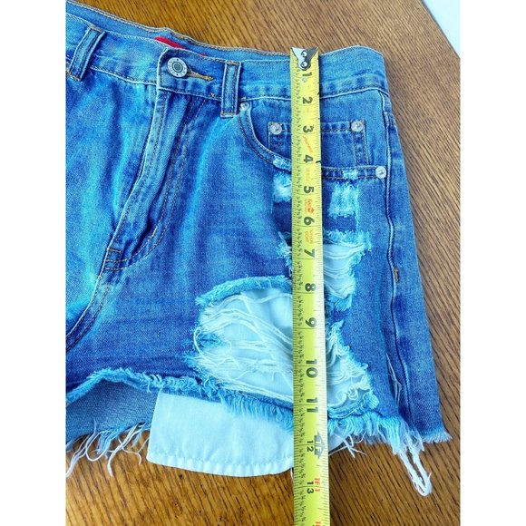 Caffeine Size M 26” Destroyed Booty Short Ripped - Picture 7 of 9